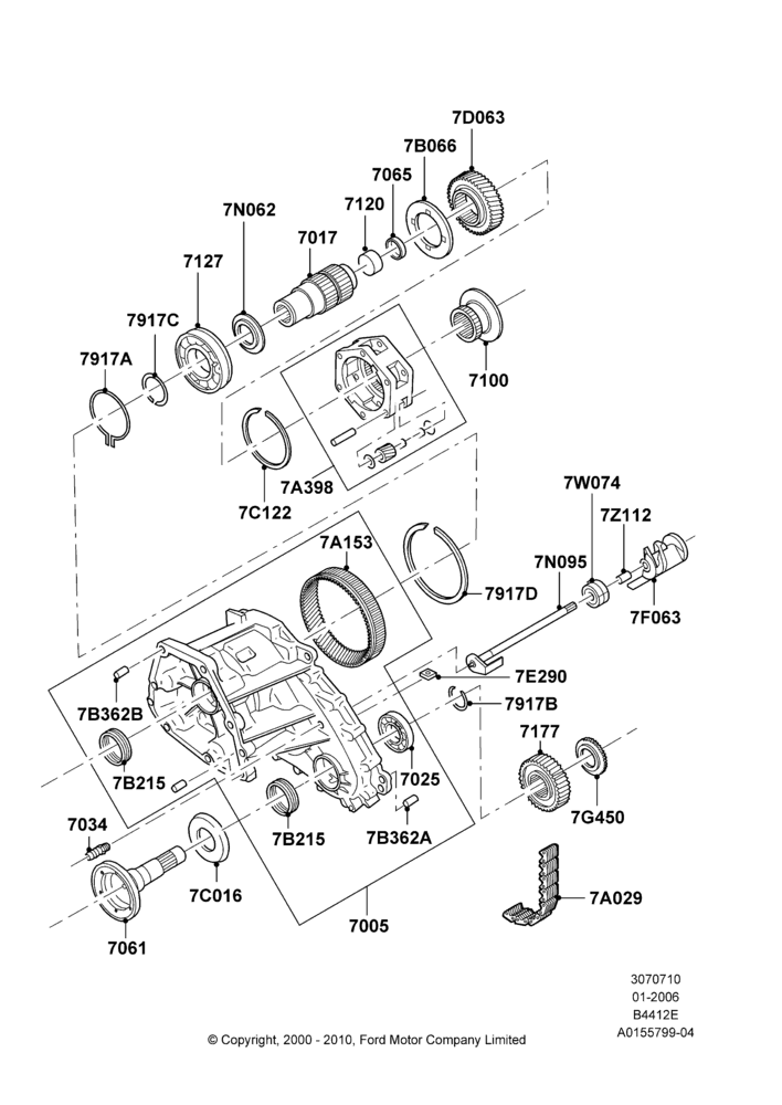 10E - Transfer Drive Components, FRONT; 30/JAN/2006-29/OCT/2010