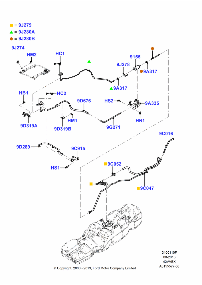 10F - Fuel Lines, 4.2L V6 12v OHV EFI; 17/JUL/2006-18/AUG/2008