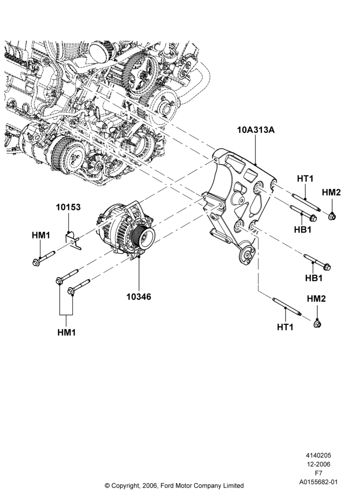 05D - Alternator and Mountings, 6.4L Diesel V8 Twin Turbo, Extra Heavy Duty Alternator, Heavy Duty Alternator; 18/DEC/2006-12/FEB/2010