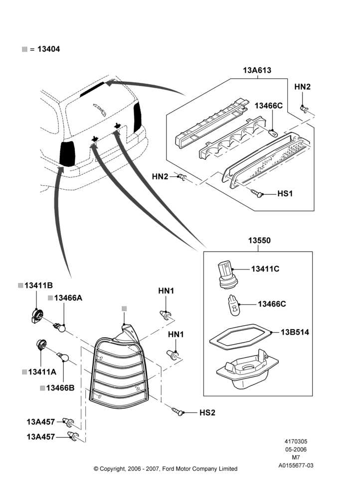 Схема установки E5RY-13466-B