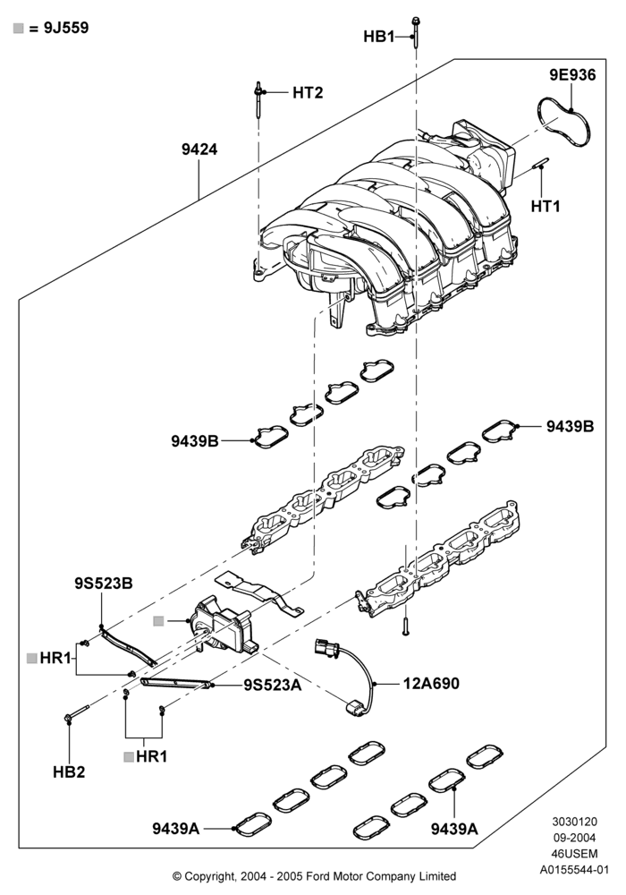 20A - Intake Manifold, 4.6L 3v V8 SOHC EFI; 07/SEP/2004-05/JUN/2006