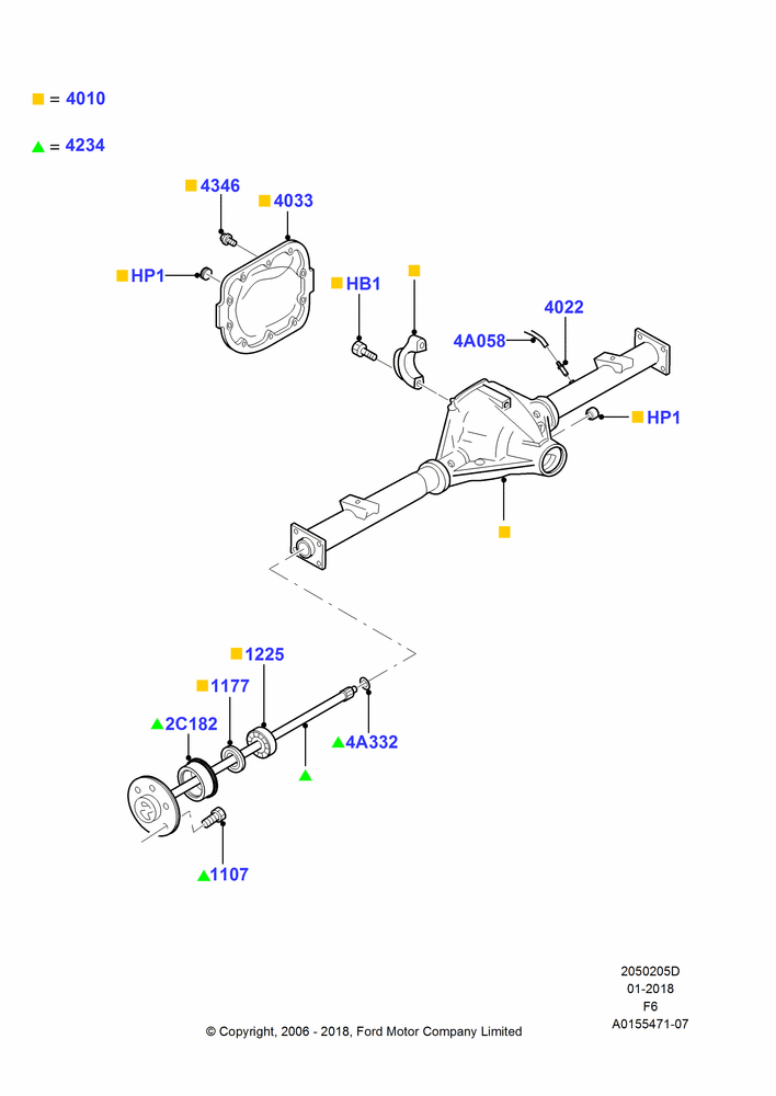 05D - Rear Axle, With 8.8 Axle; 17/JUL/2006-23/DEC/2014