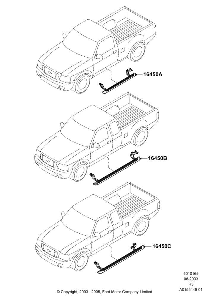 65XD - Running Boards/Side Steps, Accessory Step Bar; 08/AUG/2005-16/DEC/2011