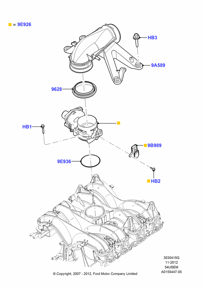 15F - Throttle Housing, 5.4L 3V V8; 03/JAN/2007-12/FEB/2010
