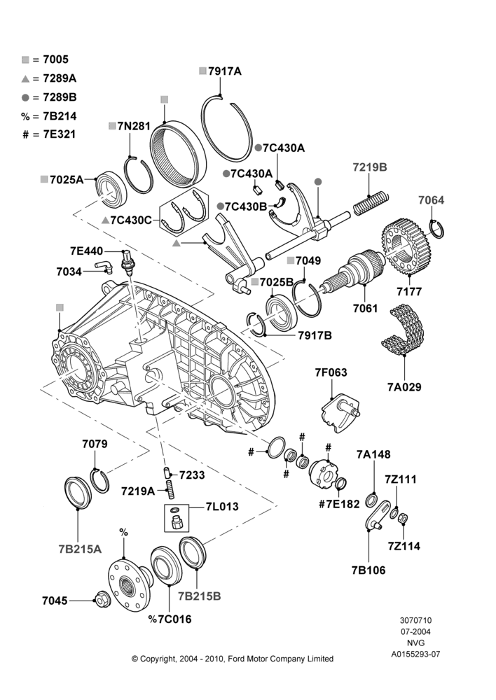 10A - Transfer Drive Components, Man Transfer Case And Man Hubs, FRONT; 19/JUL/2004-18/DEC/2006