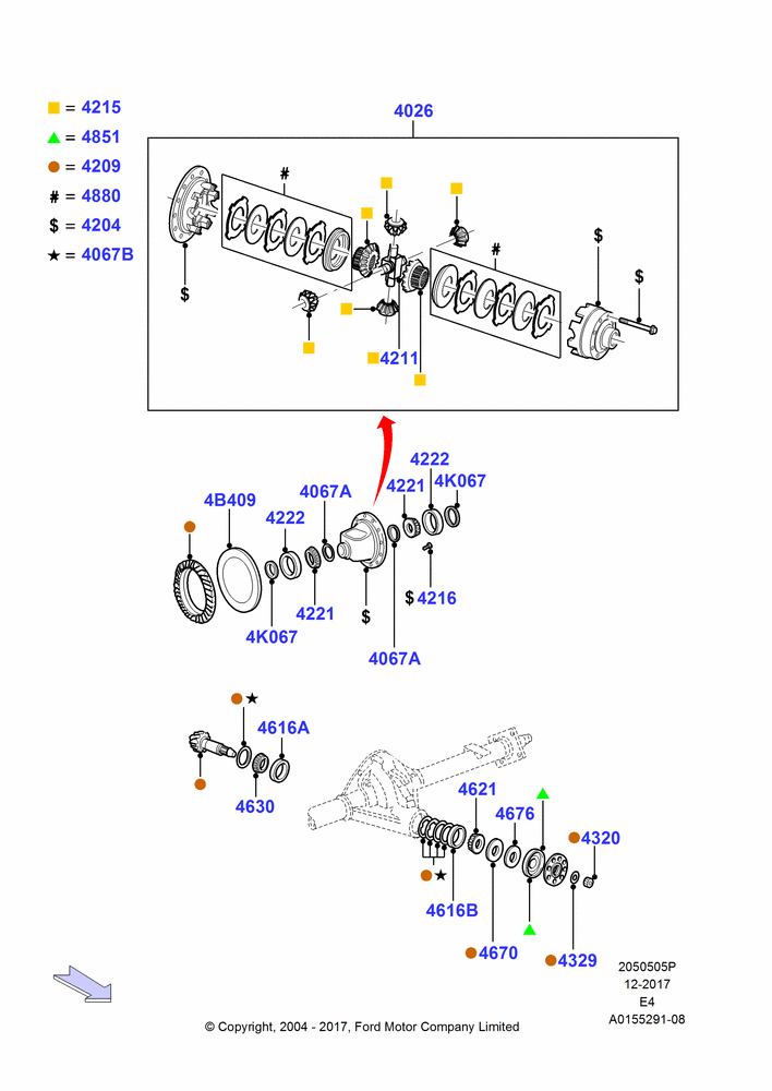 05P - Components - Rear Axle Diff & Carr., Ford 450 Series, Rear Axle Limited Slip Differential; 02/AUG/2004
