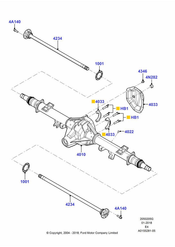 05G - Rear Axle, Ford 450 Series; 02/AUG/2004