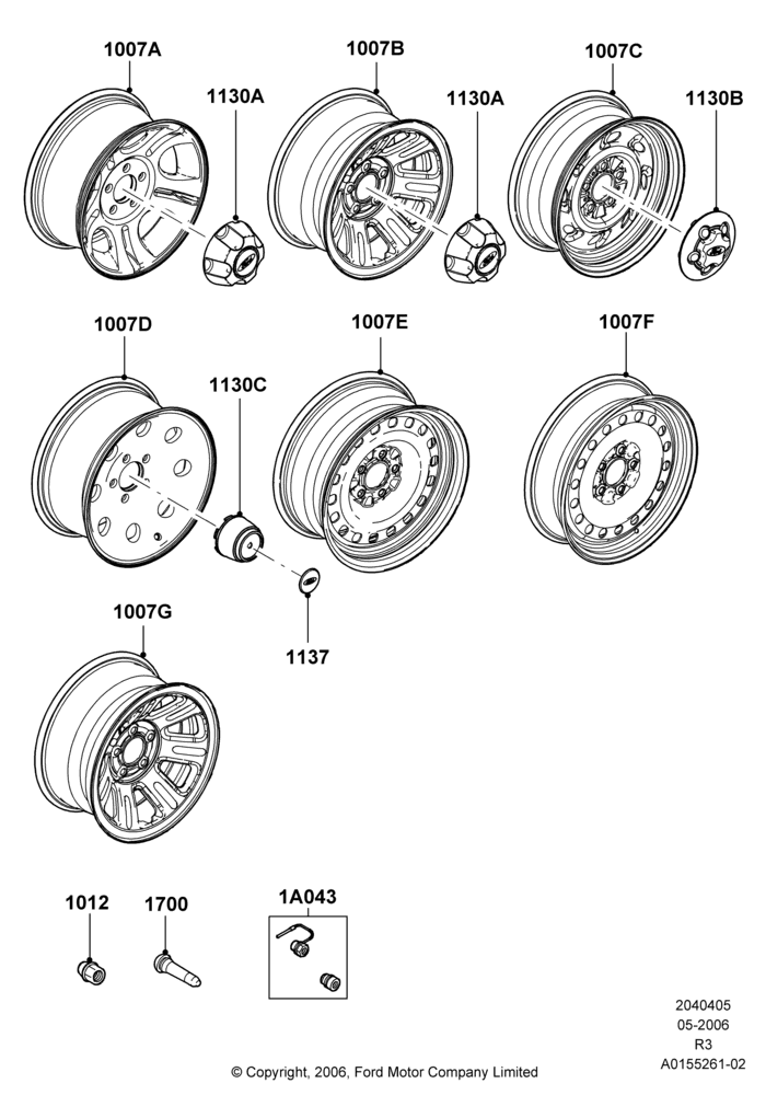 05G - Wheels, With 15" Wheels; 01/MAY/2006-14/SEP/2009