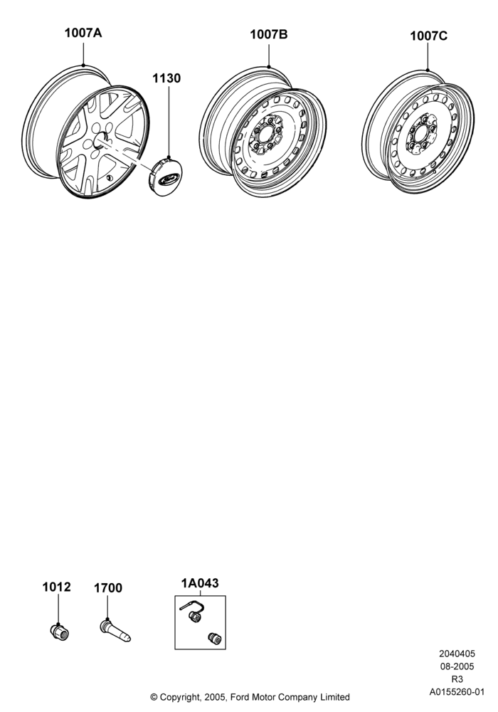 05F - Wheels, With 16" Wheels; 08/AUG/2005-01/MAY/2006