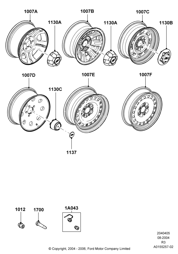 05C - Wheels, With 15" Wheels; 02/AUG/2004-08/AUG/2005