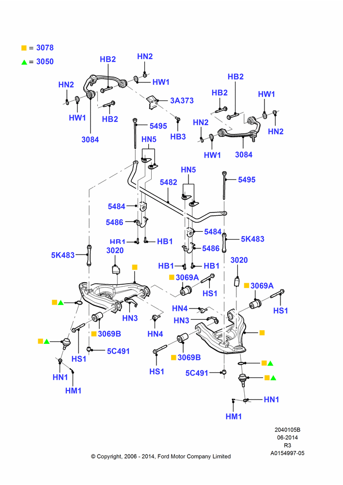 Схема установки 6L5Z-3078-AA