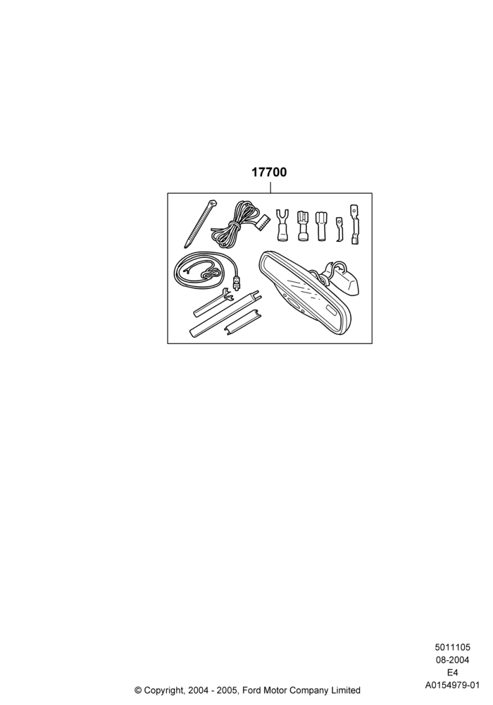05X - Windshield/Inside Rear View Mirror, Accessory; 02/AUG/2004-22/AUG/2011