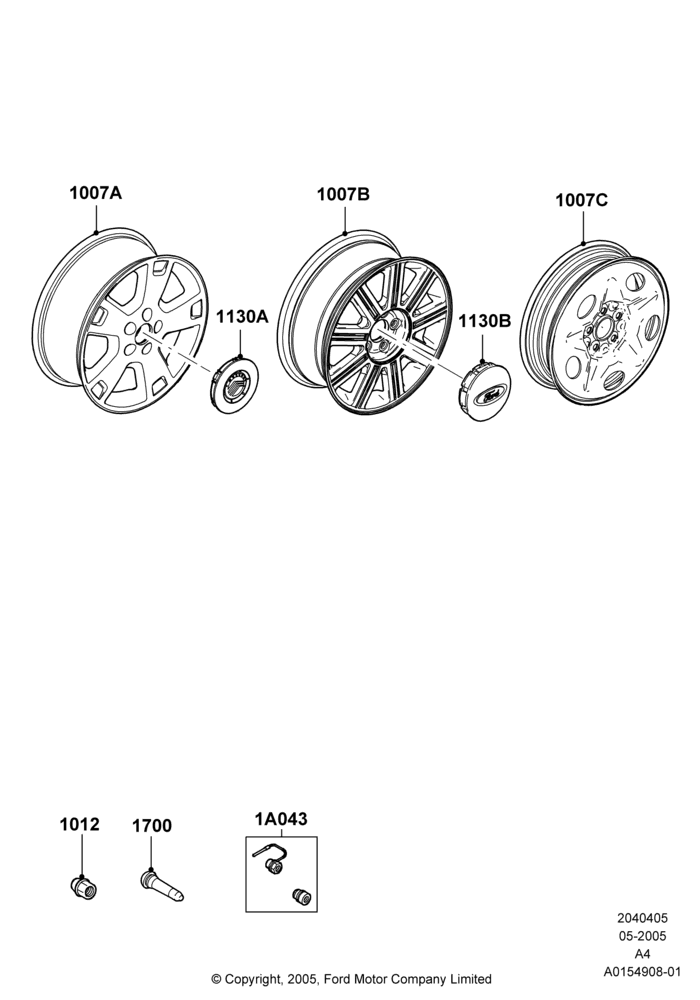 05F - Wheels, With 17" Wheels; 30/MAY/2005-02/JAN/2007