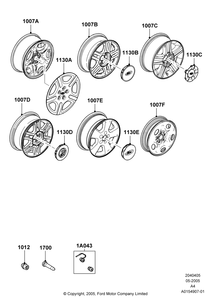 05E - Wheels, With 16" Wheels; 30/MAY/2005-02/JAN/2007