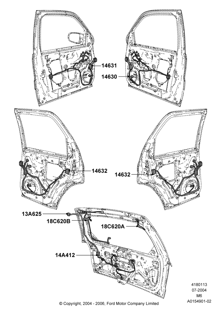 13 - Wiring - Body Closures; 26/JUL/2004-01/MAY/2006