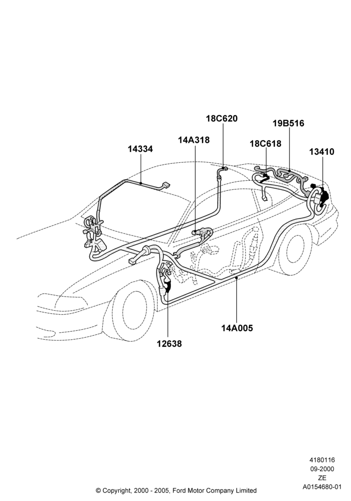 16A - Wiring - Body And Roof Console, Coupe; 18/SEP/2000-10/MAY/2004