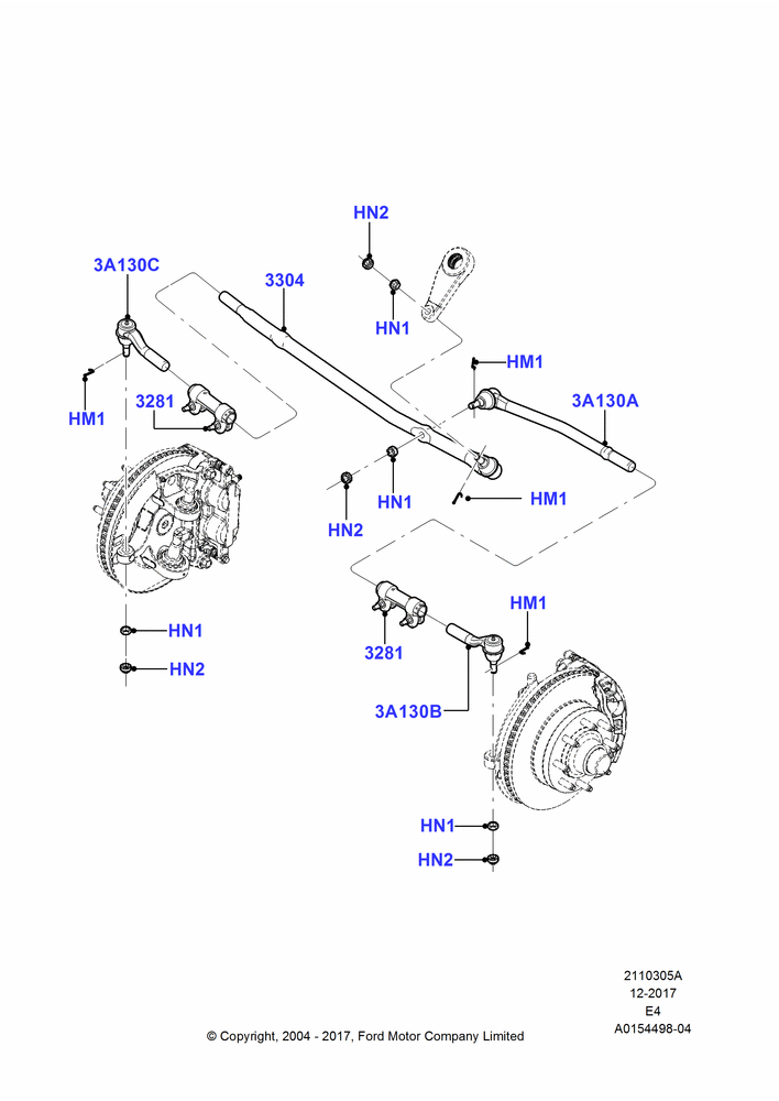 05A - Steering Linkage, Ford 150 Series; 02/AUG/2004