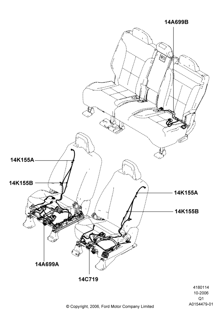 14B - Wiring - Seats, Lincoln/Mercury Series; 06/NOV/2006-12/JUL/2010