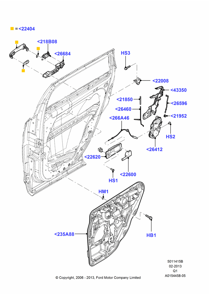 15B - Rear Door Lock Controls, Lincoln/Mercury Series; 06/NOV/2006-24/DEC/2014