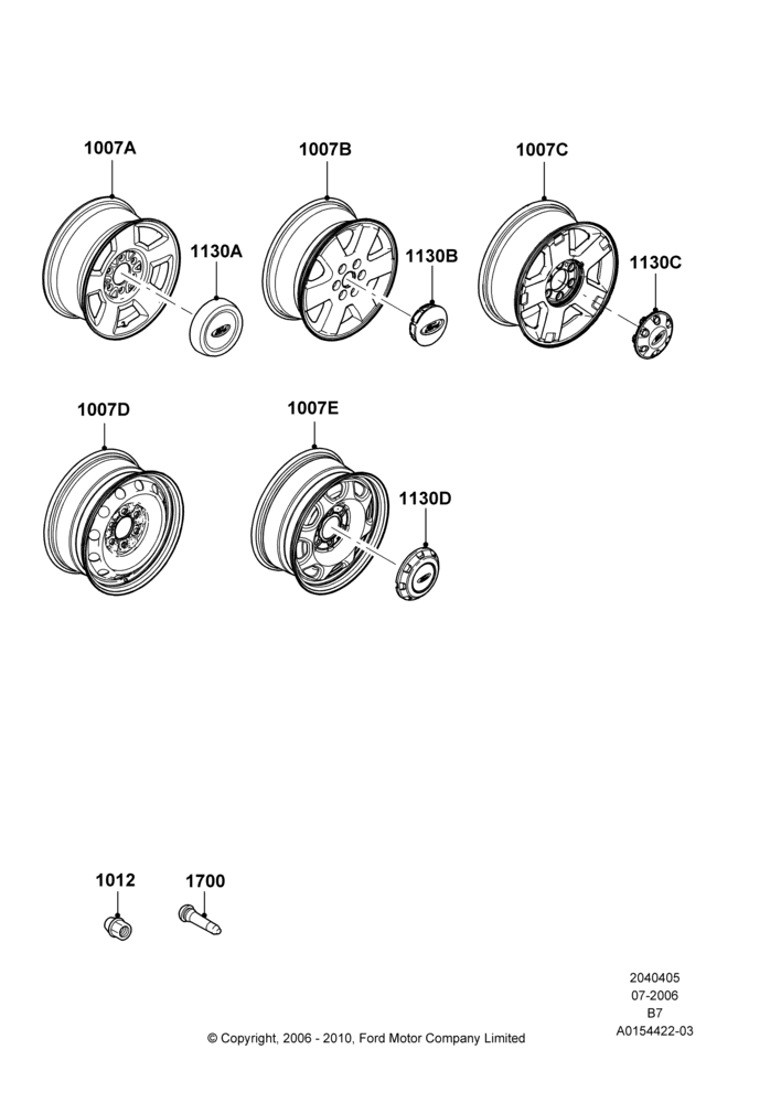 05E - Wheels, With 17" Wheels; 02/AUG/2006-16/AUG/2010