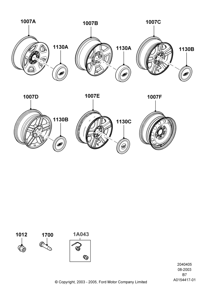 05B - Wheels; 04/AUG/2003-02/AUG/2004
