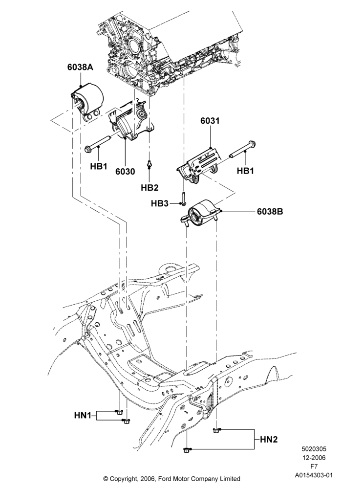 05E - Engine Mounting, 5.4L 3V V8; 18/DEC/2006-12/FEB/2010