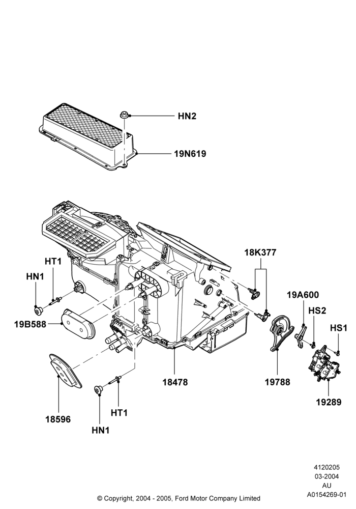 05D - Heater/Air Cond.External Components, Less Air Conditioning; 03/MAR/2004-27/AUG/2007