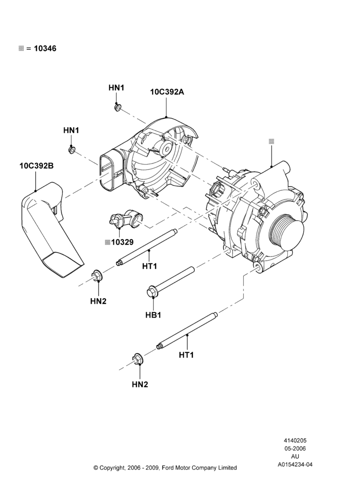 05H - Alternator and Mountings, Less Evaporative Emissions; 08/MAY/2006-07/DEC/2010