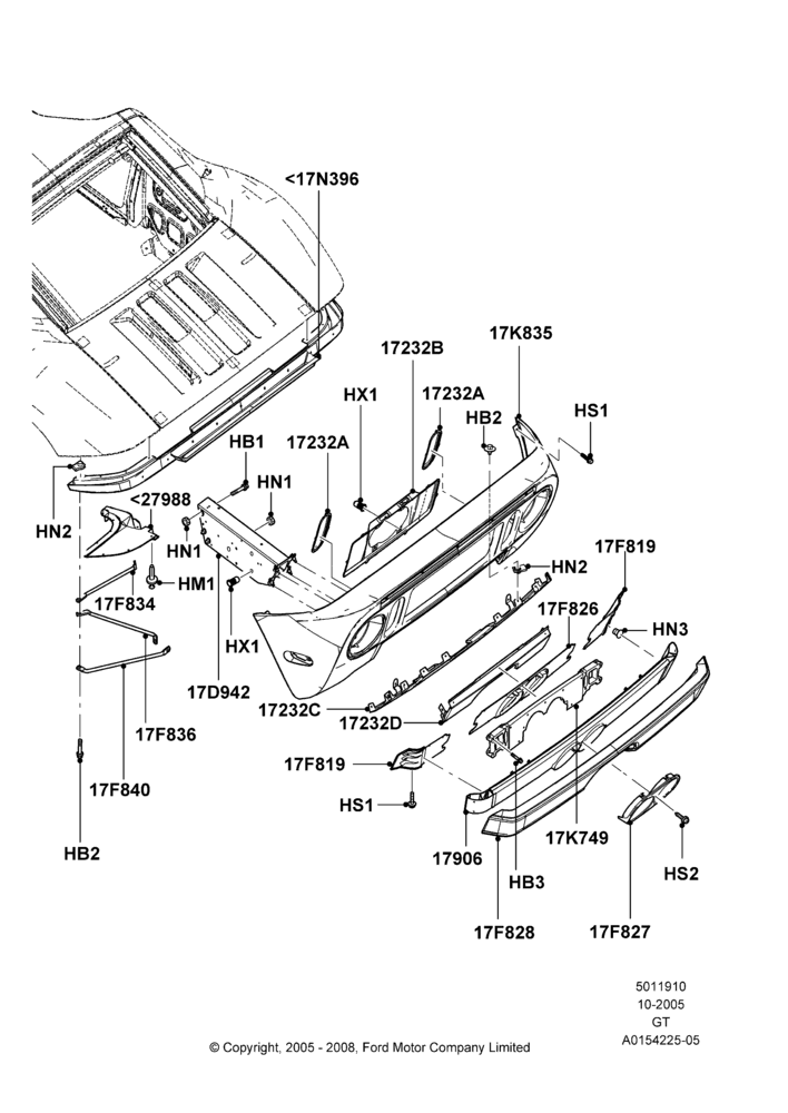 10B - Rear Bumper, (+)"Canada"; 31/OCT/2005