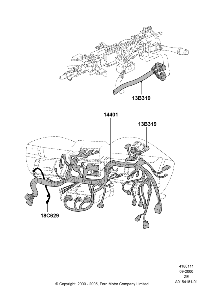 11 - Wiring - Dash And Floor Console; 18/SEP/2000-10/MAY/2004