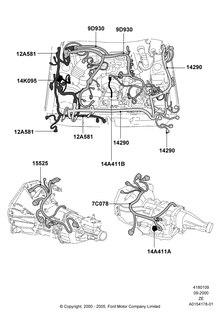 09B - Wiring - Engine And Transmission, 4.6 SOHC EFI; 18/SEP/2000-10/MAY/2004