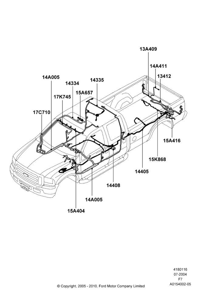 16 - Wiring - Body And Roof Console; 19/JUL/2004-12/FEB/2010