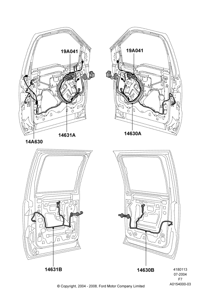 13 - Wiring - Body Closures; 19/JUL/2004-12/FEB/2010