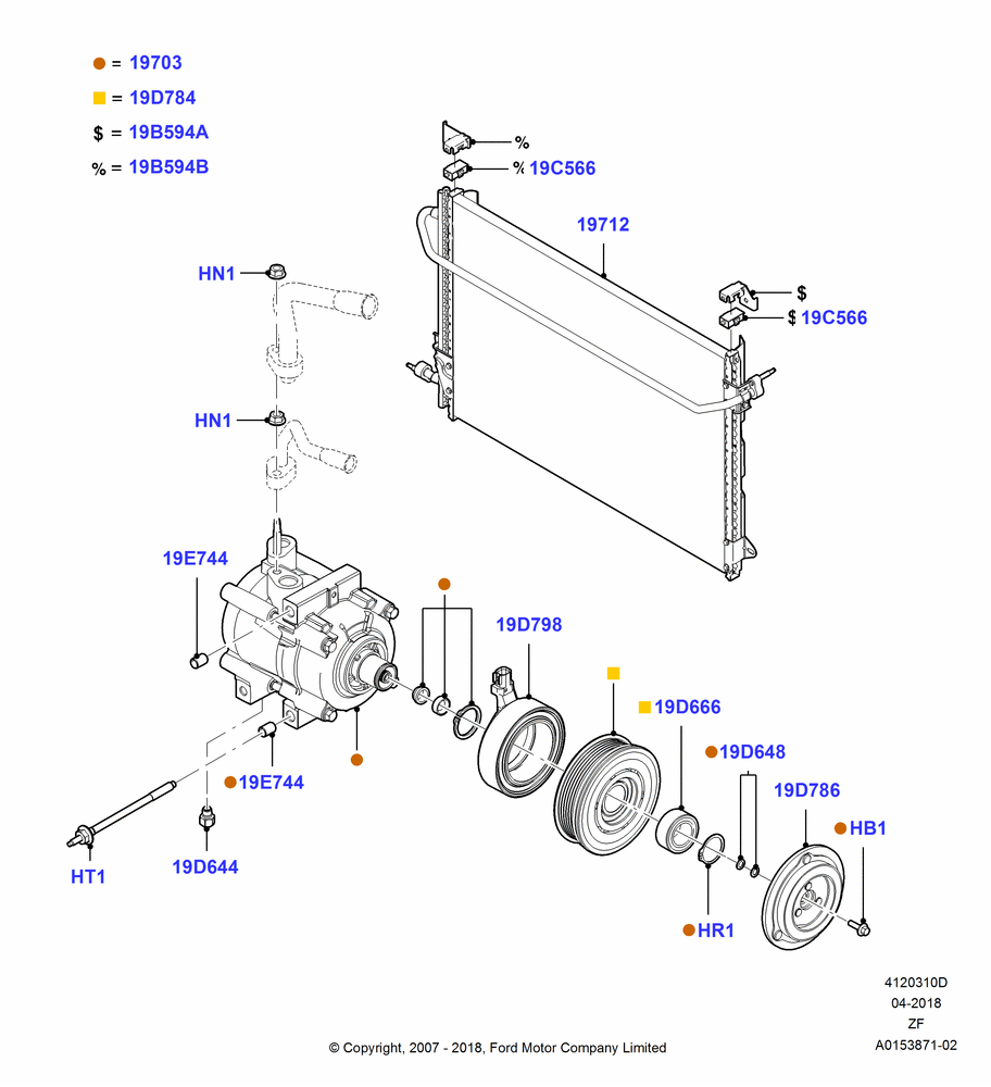 10D - Air Conditioning Condensr/Compressr, 4.6L 3v V8 SOHC EFI; 05/JUN/2006-26/FEB/2009