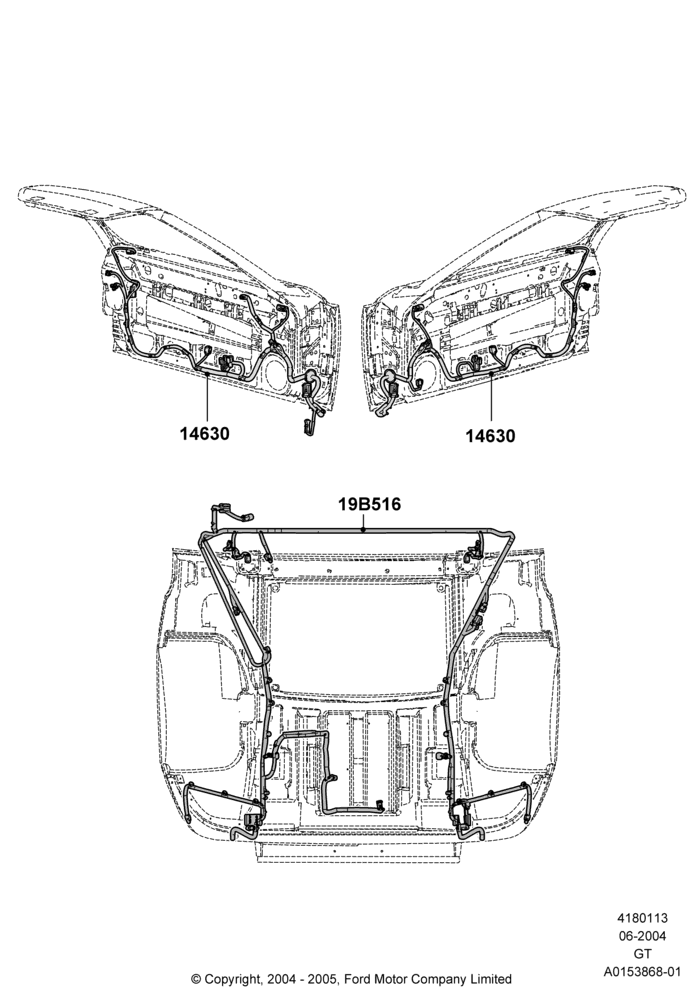 13 - Wiring - Body Closures; 30/JUN/2004