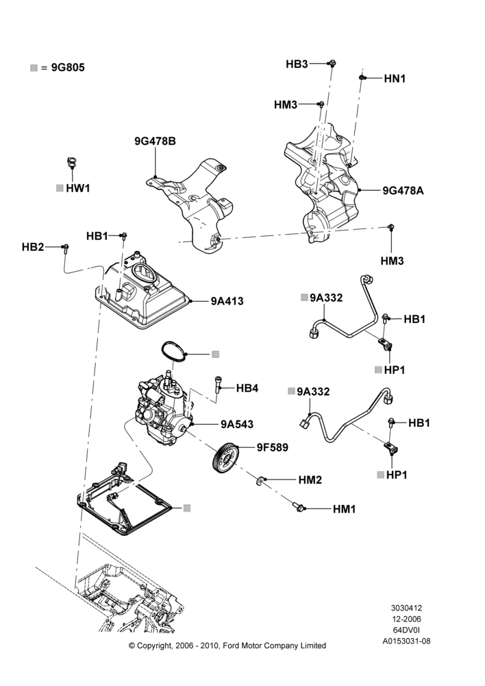 12 - Fuel Injection Pump - Diesel, 6.4L Diesel V8 Twin Turbo; 18/DEC/2006-12/FEB/2010