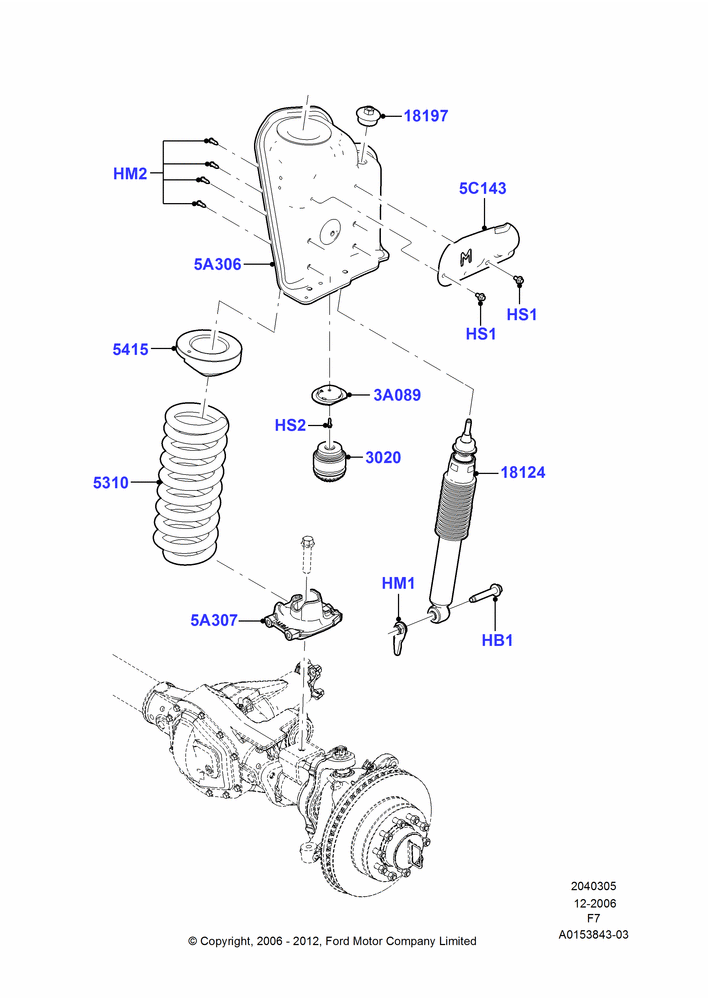 05E - Front Suspension Struts and Springs, Ford 250 Series, Ford 350 Series, LHD 4WD (Part Time Drive); 18/DEC/2006-12/FEB/2010