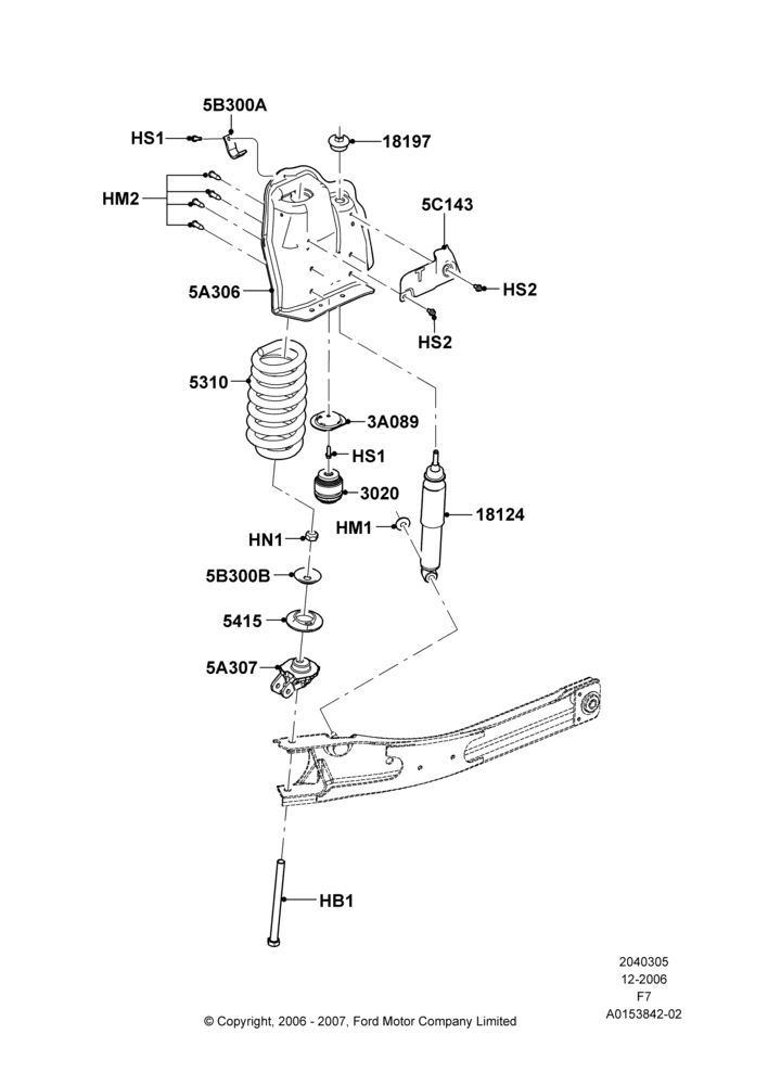 05D - Front Suspension Struts and Springs, Ford 250 Series, Ford 350 Series, LHD RWD; 18/DEC/2006-12/FEB/2010