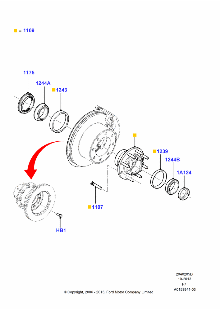 05D - Rear Knuckle and Suspension Arms, With Double Rear Wheels; 18/DEC/2006-12/FEB/2010