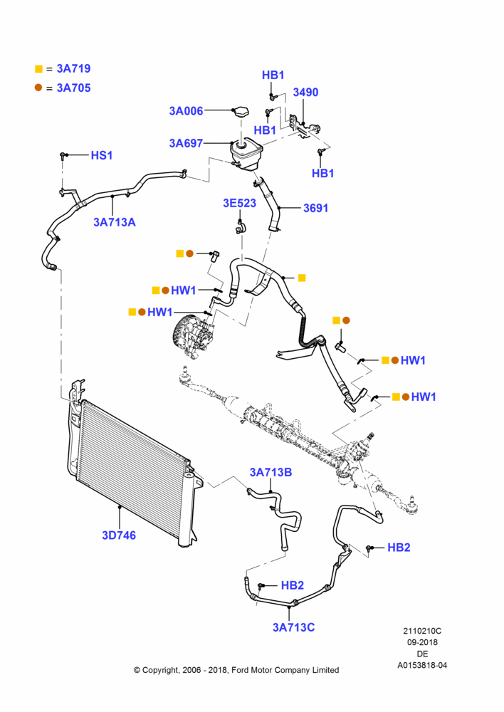 10C - Supply & Return Hoses - Power Strg, 3.5L 4V DOHC VCT SMPI V6 Gas, Return; 30/AUG/2006-04/FEB/2009