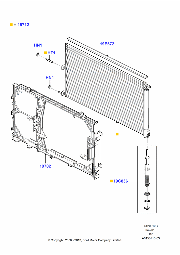 10C - Air Conditioning Condensr/Compressr, Condenser Assy; 02/AUG/2006-11/AUG/2014