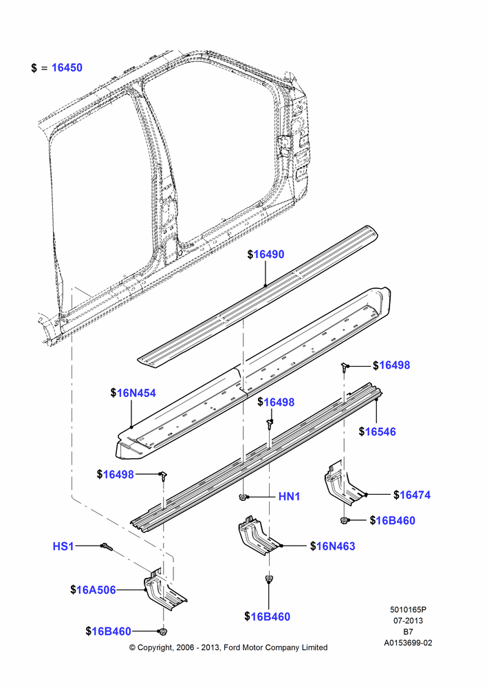 65P - Running Boards/Side Steps, Extended Wagon, With Gloss Monochrome Running Board; 02/AUG/2006-30/JUN/2017