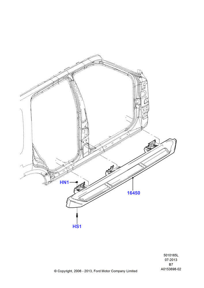 65L - Running Boards/Side Steps, Regular Wagon, With Color Keyed Running Boards, With Moulded Running Boards; 02/AUG/2006-30/JUN/2017