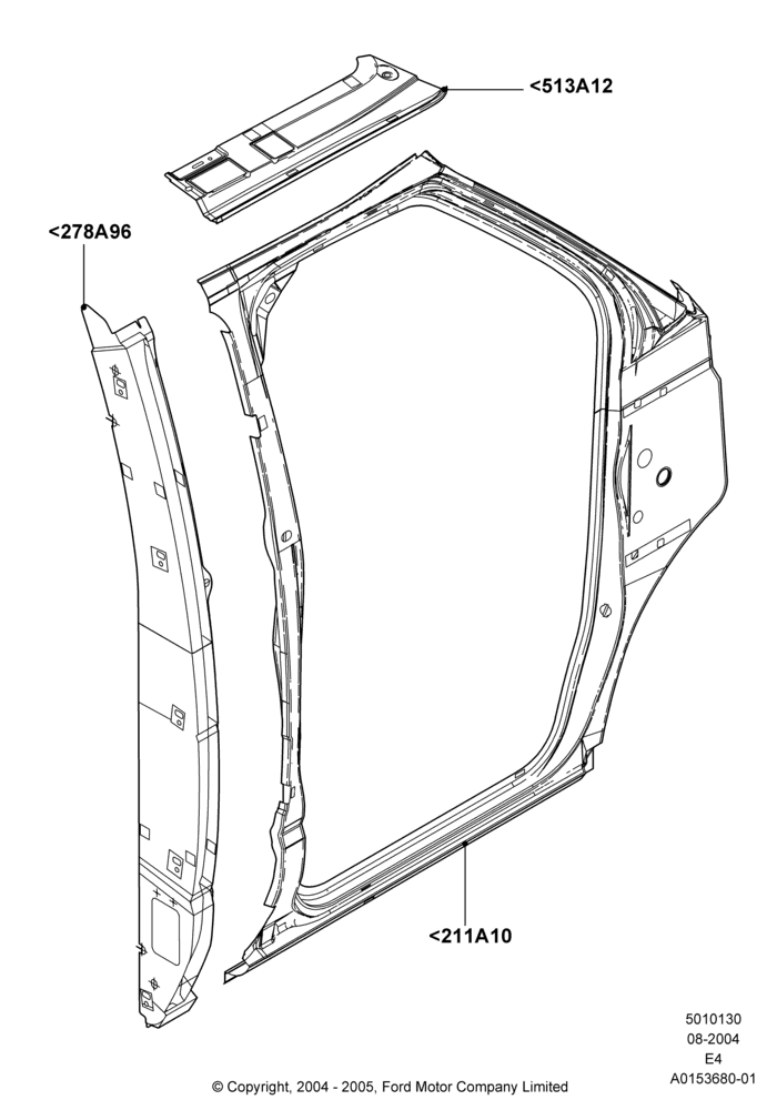 30C - Side Panels - Outer, Cutaway; 02/AUG/2004-06/AUG/2007