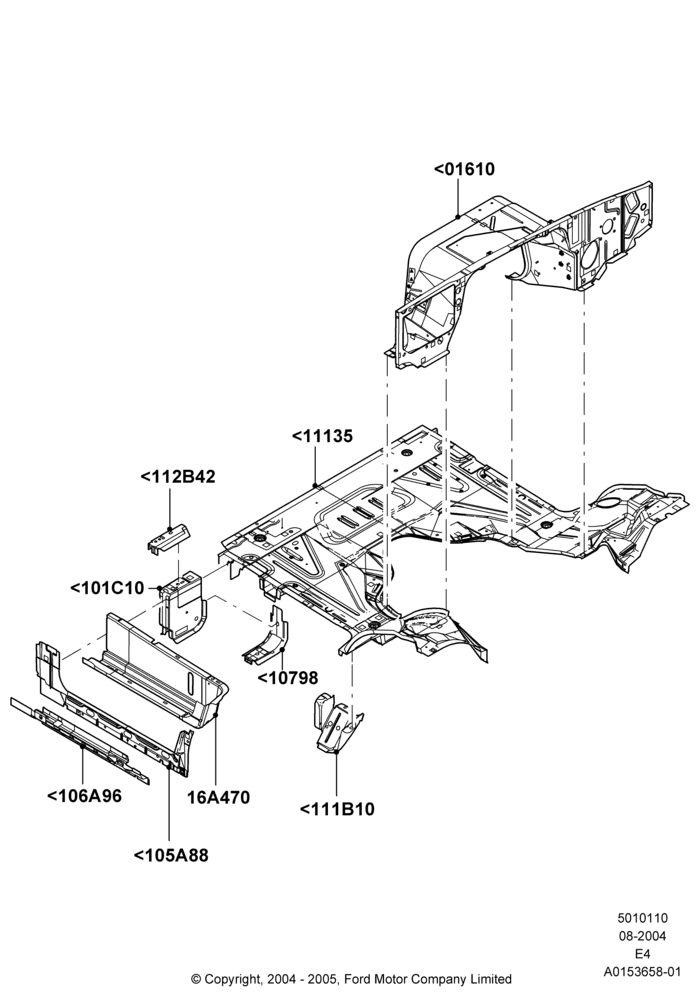 10B - Floor Pan - Front, Cutaway; 02/AUG/2004