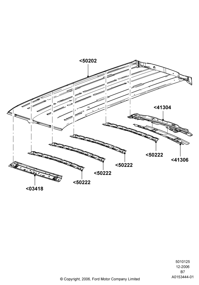 25C - Roof - Sheet Metal, Extended Wagon; 02/AUG/2006-30/JUN/2017