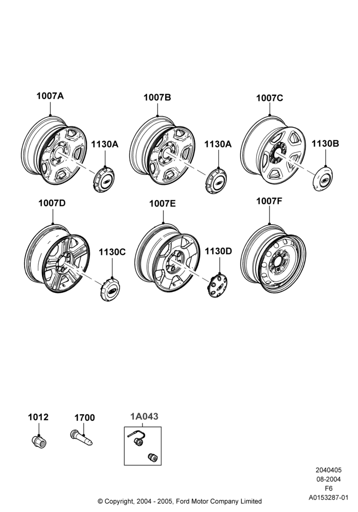 05C - Wheels, With 17" Wheels; 23/AUG/2004-08/AUG/2005