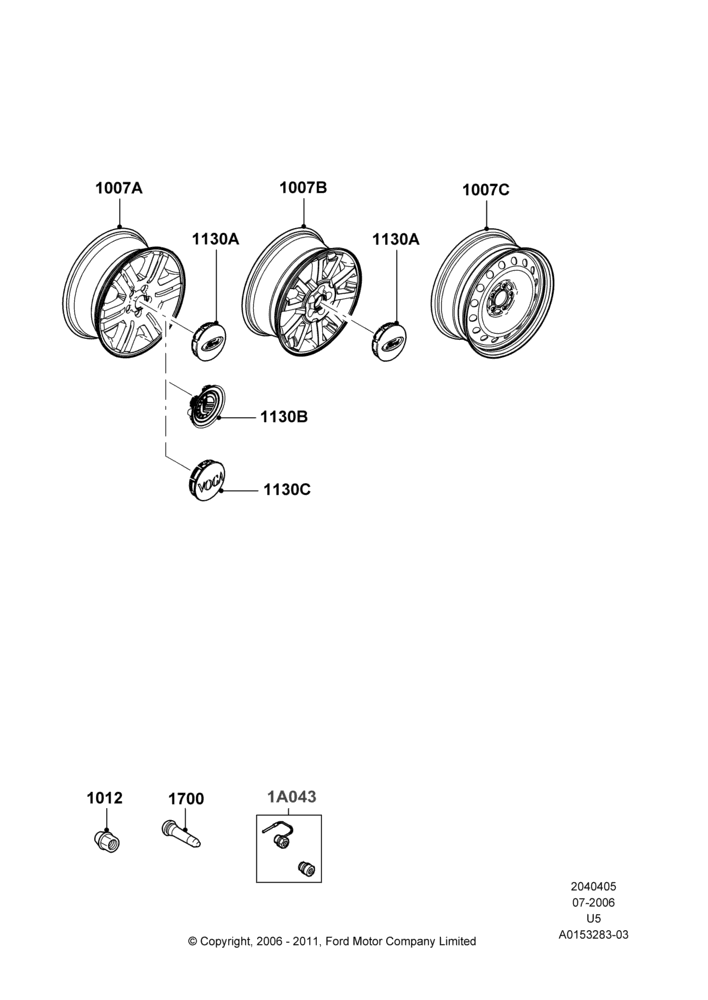 05M - Wheels, With 18" Wheels; 07/AUG/2006-16/DEC/2010