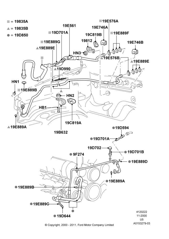 22C - Air Conditioning System, (-)"GCC"Gulf Cooperative Countries, All 8 Cylinder Gas Engines, Less Aux Overhead Heater And A/C, LHD; 13/NOV/2000-19/JUL/2005