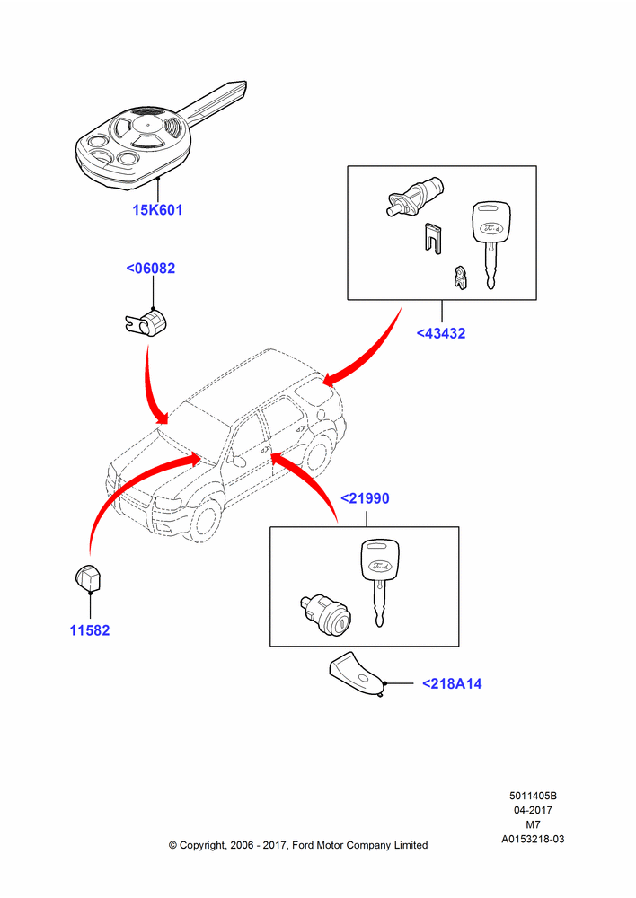 05B - Vehicle Lock Sets and Repair Kits, Lincoln/Mercury Series; 01/MAY/2006-29/APR/2012